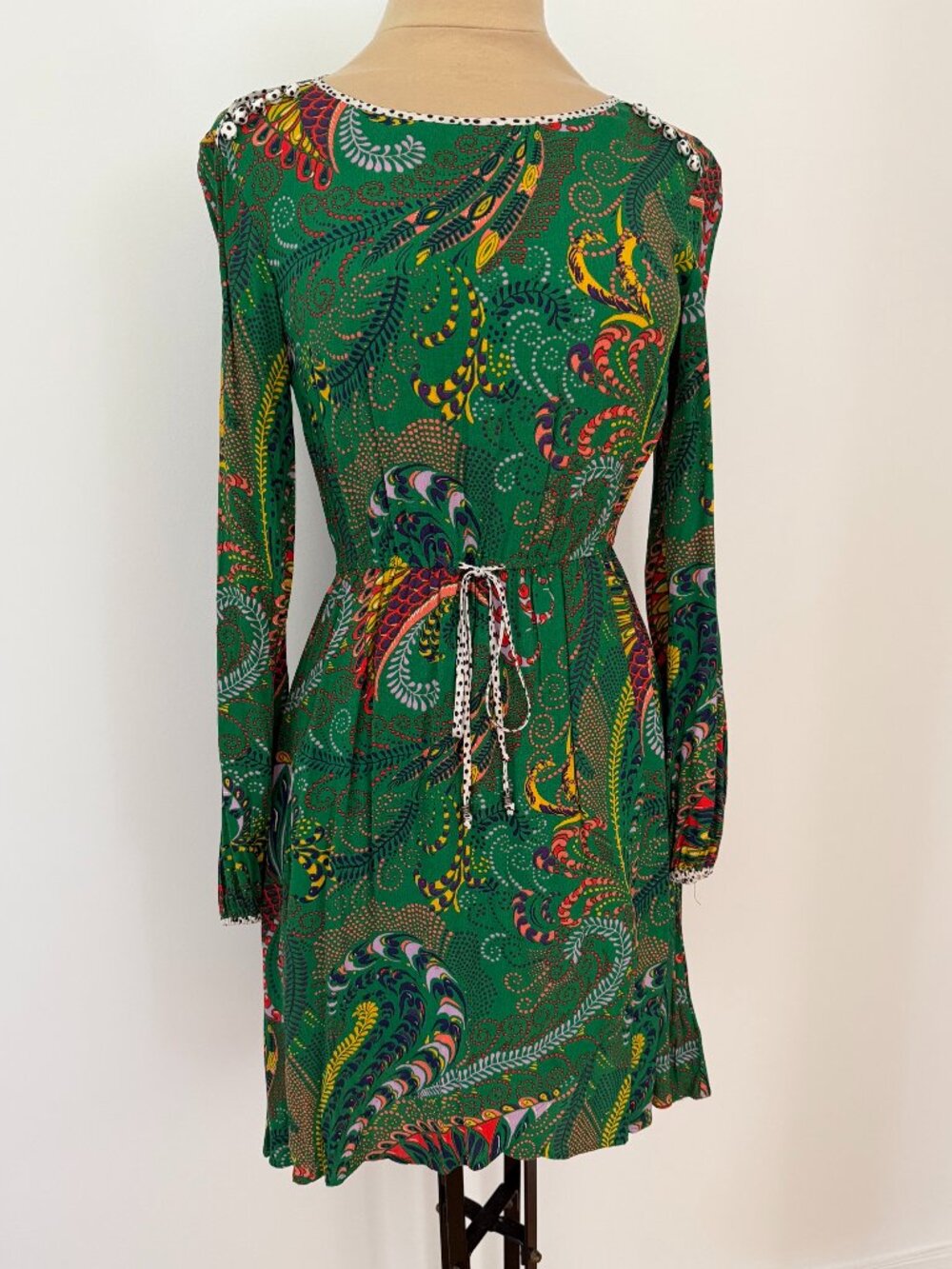 Maeve Anthropologie Janis Long Sleeve Paisley Print Dress